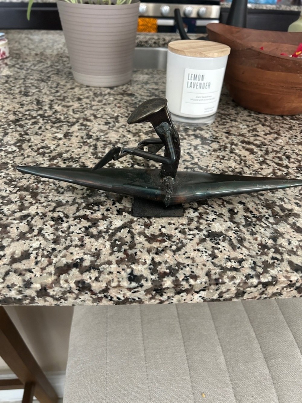 Kayak metal art